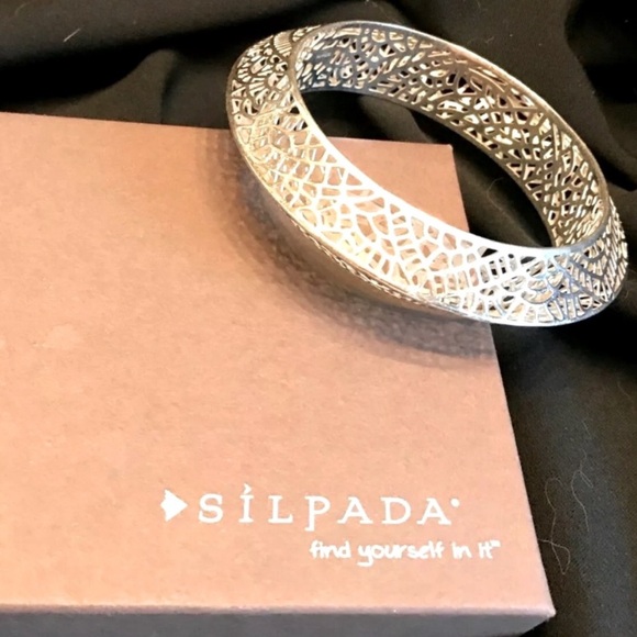 NEW Silpada Vintage Sterling
Silver Stiletto Filigree Cutout
Bangle Bracelet - Picture 6 of 9